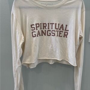 Spiritual Gangster Beige Graphic Tee